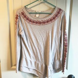 Sundance long-sleeve ruffle hem shirt